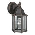 Forte One Light Painted Rust Clear Beveled Panels Glass Wall Lantern 1742-01-28